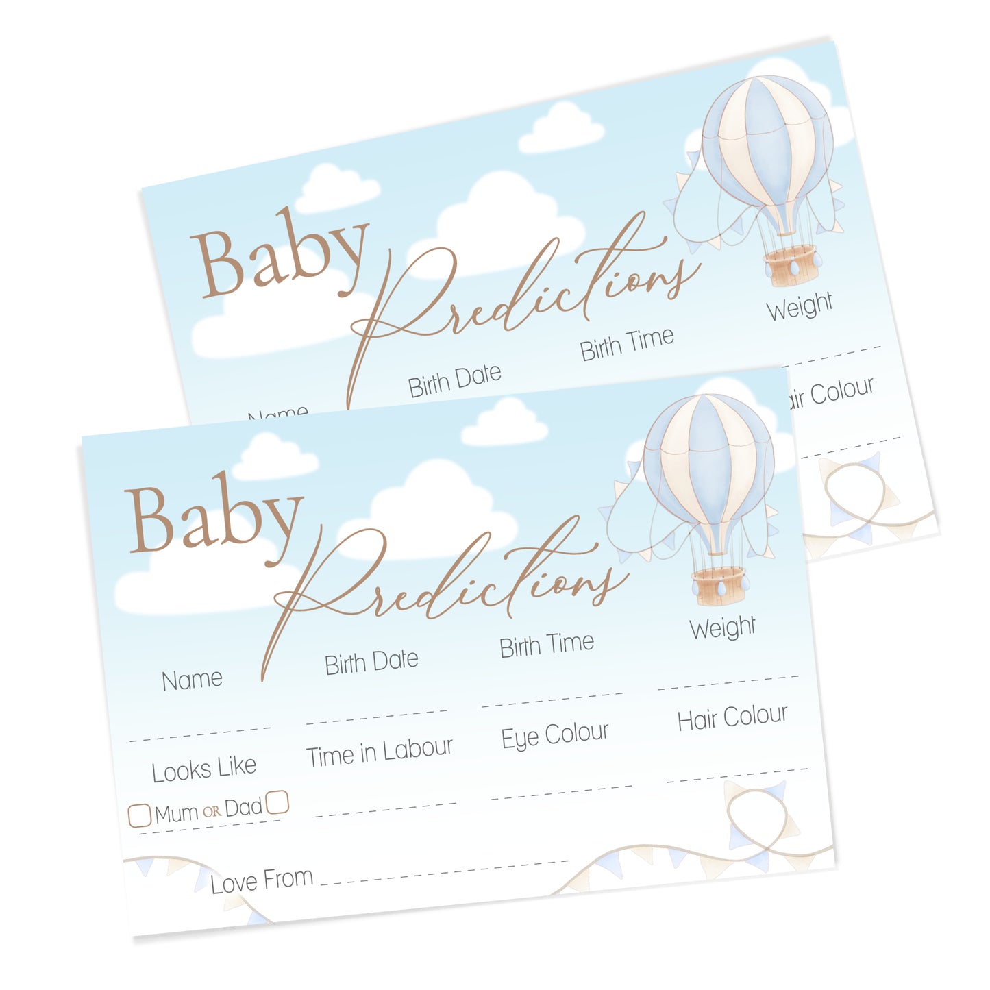 Up Up and Away Blue Prediction Cards