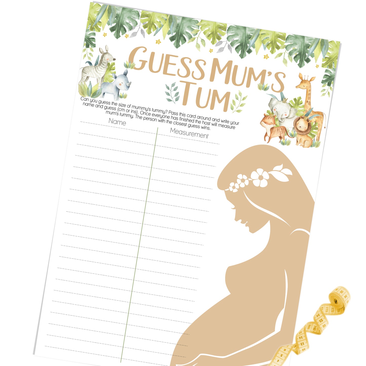 Baby Safari Guess Mums Tum Game