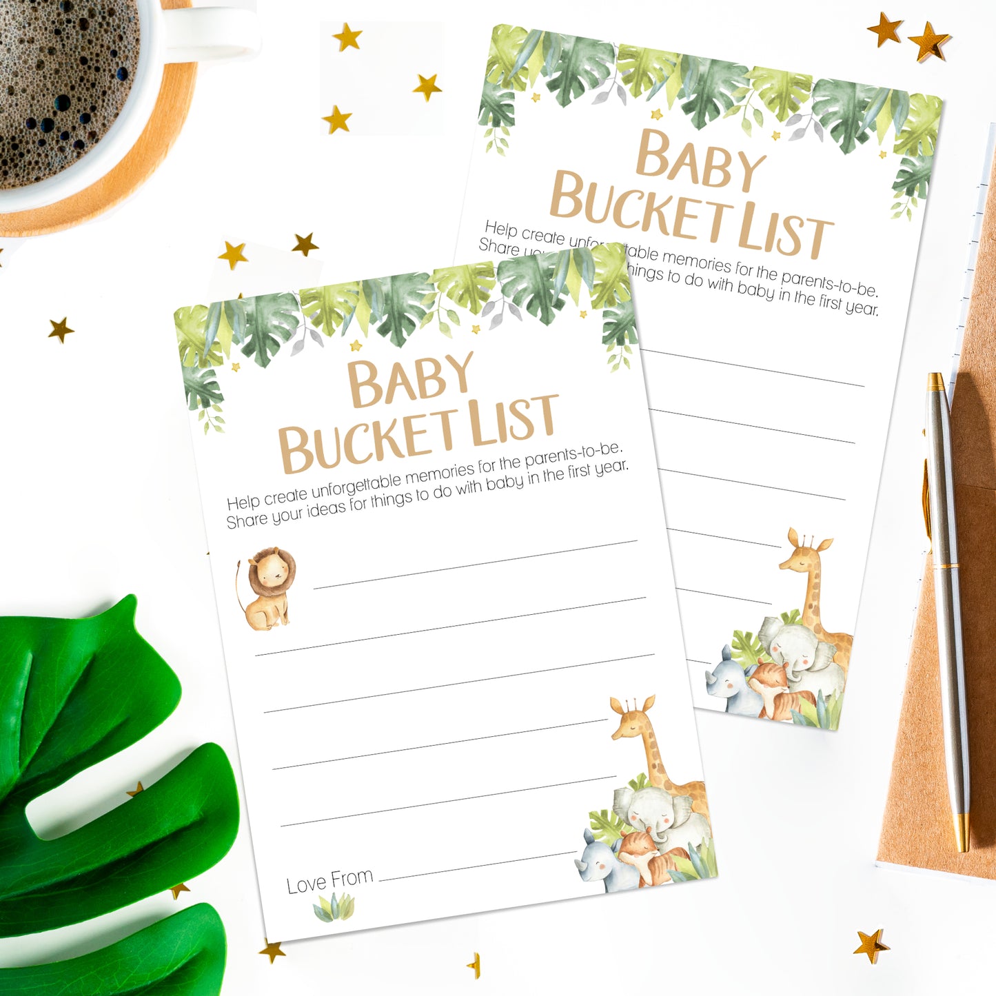 Baby Bucket List in Safari Theme