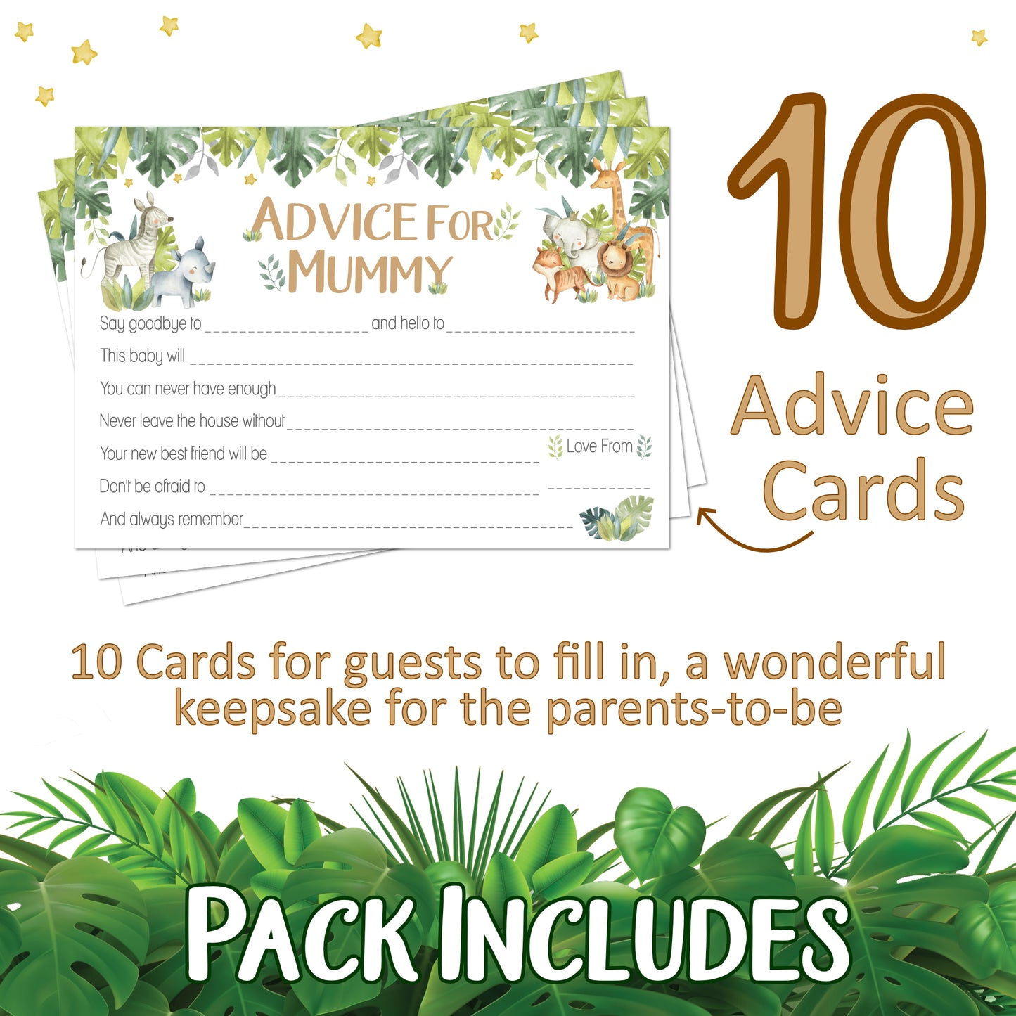 Baby Safari Advice Cards