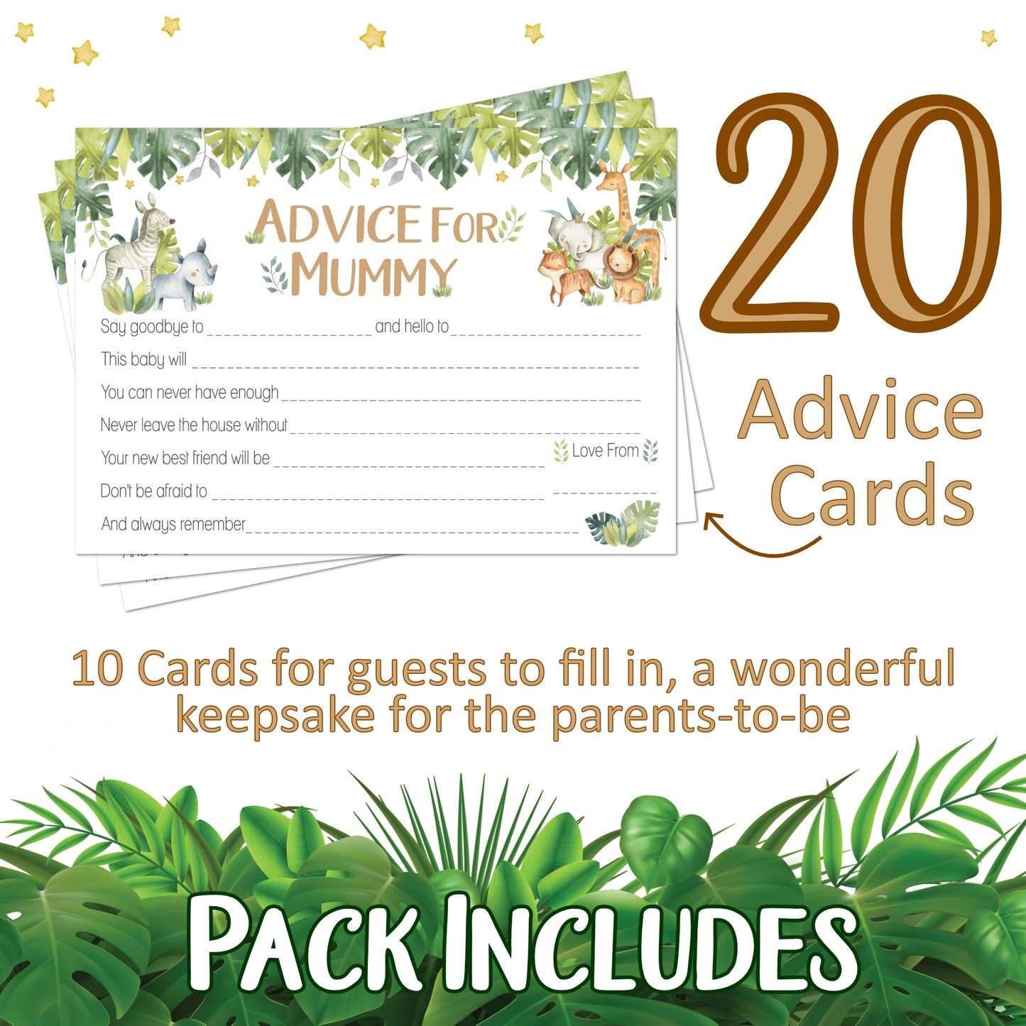 Baby Safari Advice Cards