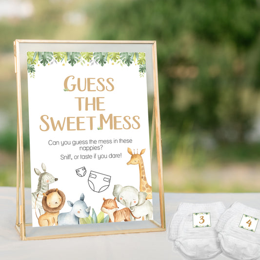 Safari Themed Guess the Sweet Mess Game