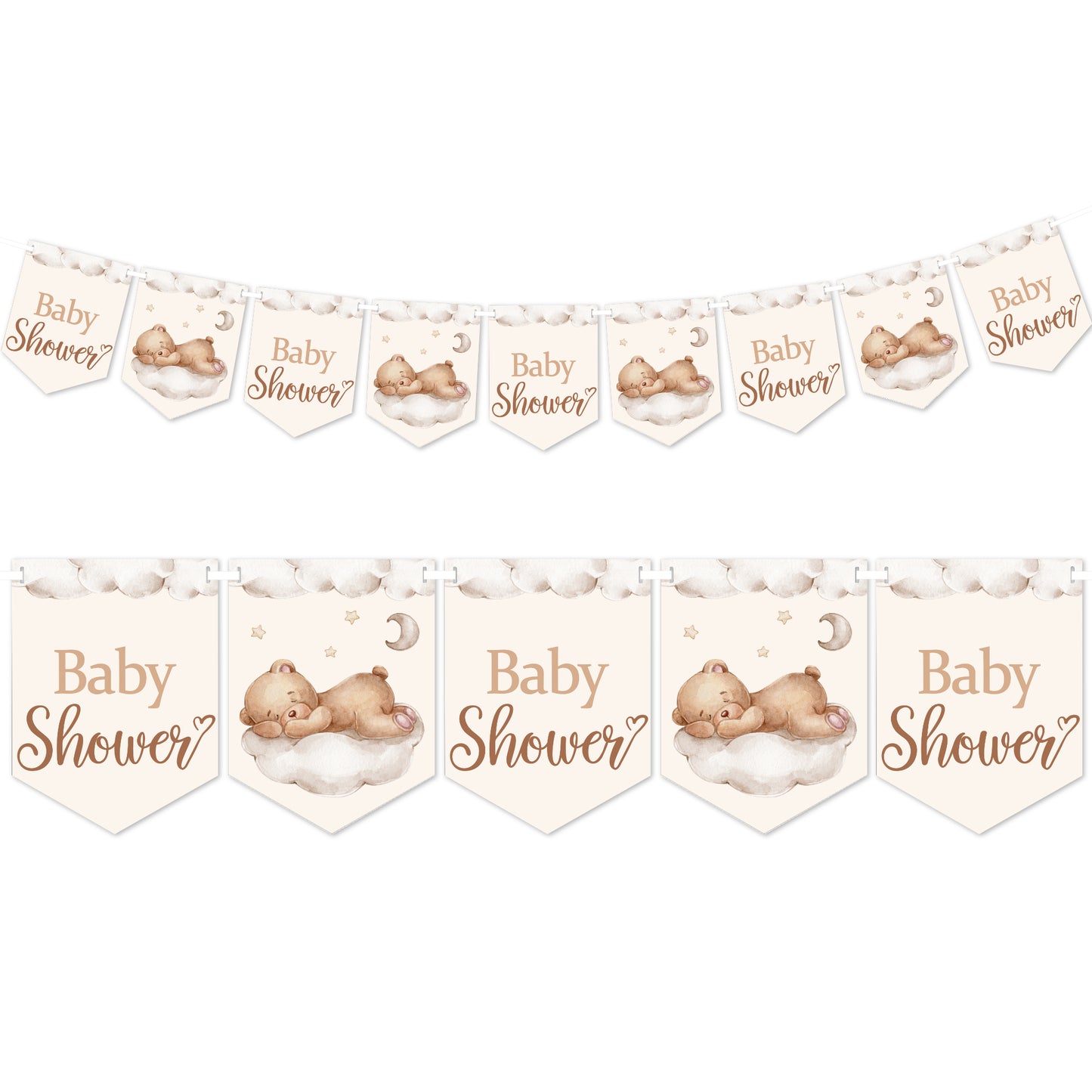 Teddy 'Baby Shower' Flag Banner