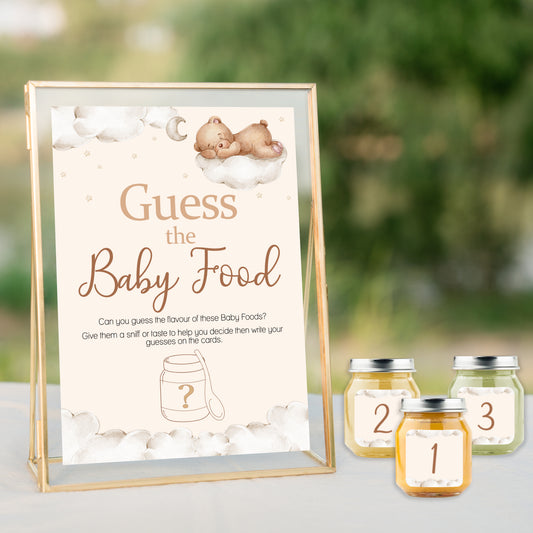 Teddy Themed Guess the Baby Food Game