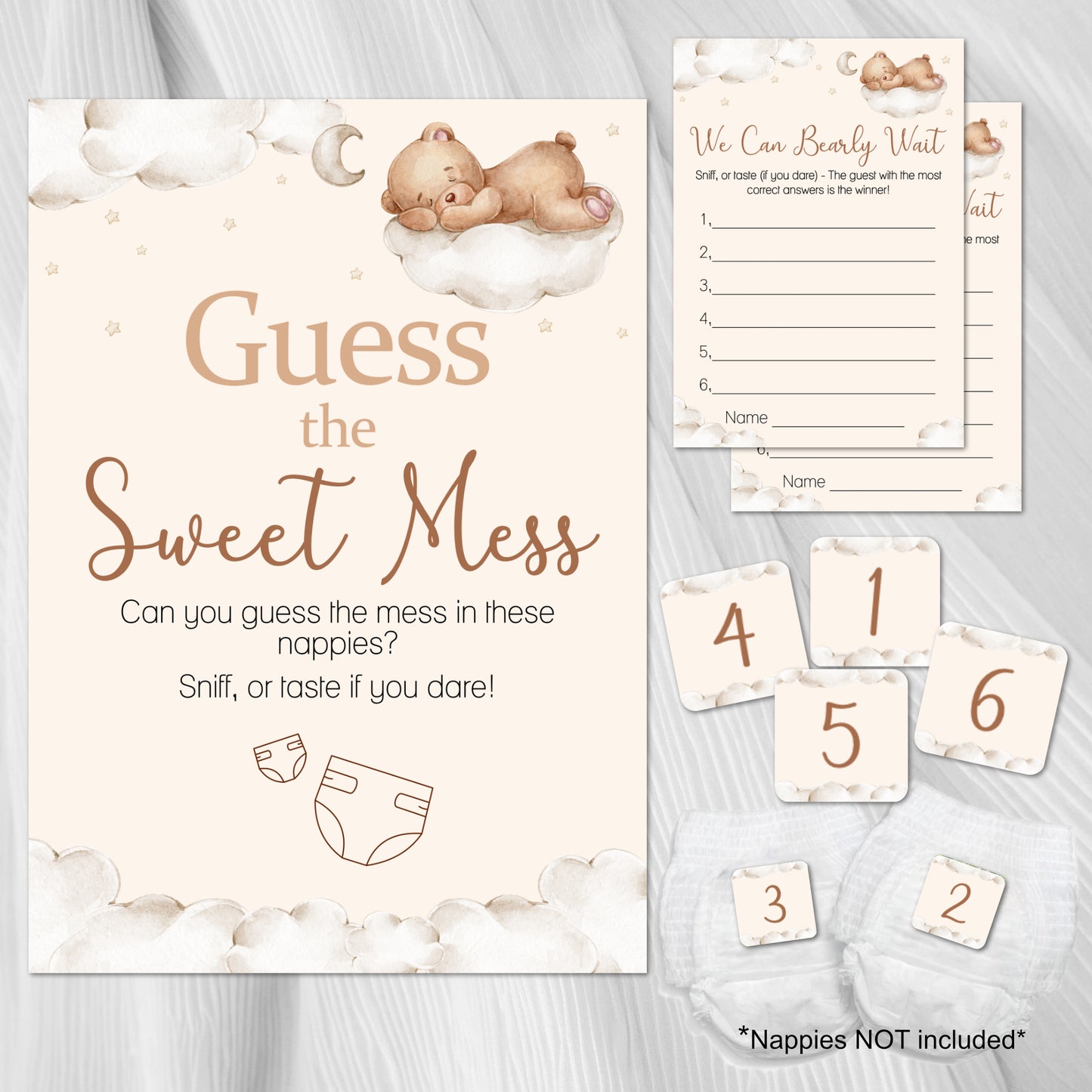 Teddy Themed Guess the Sweet Mess Game