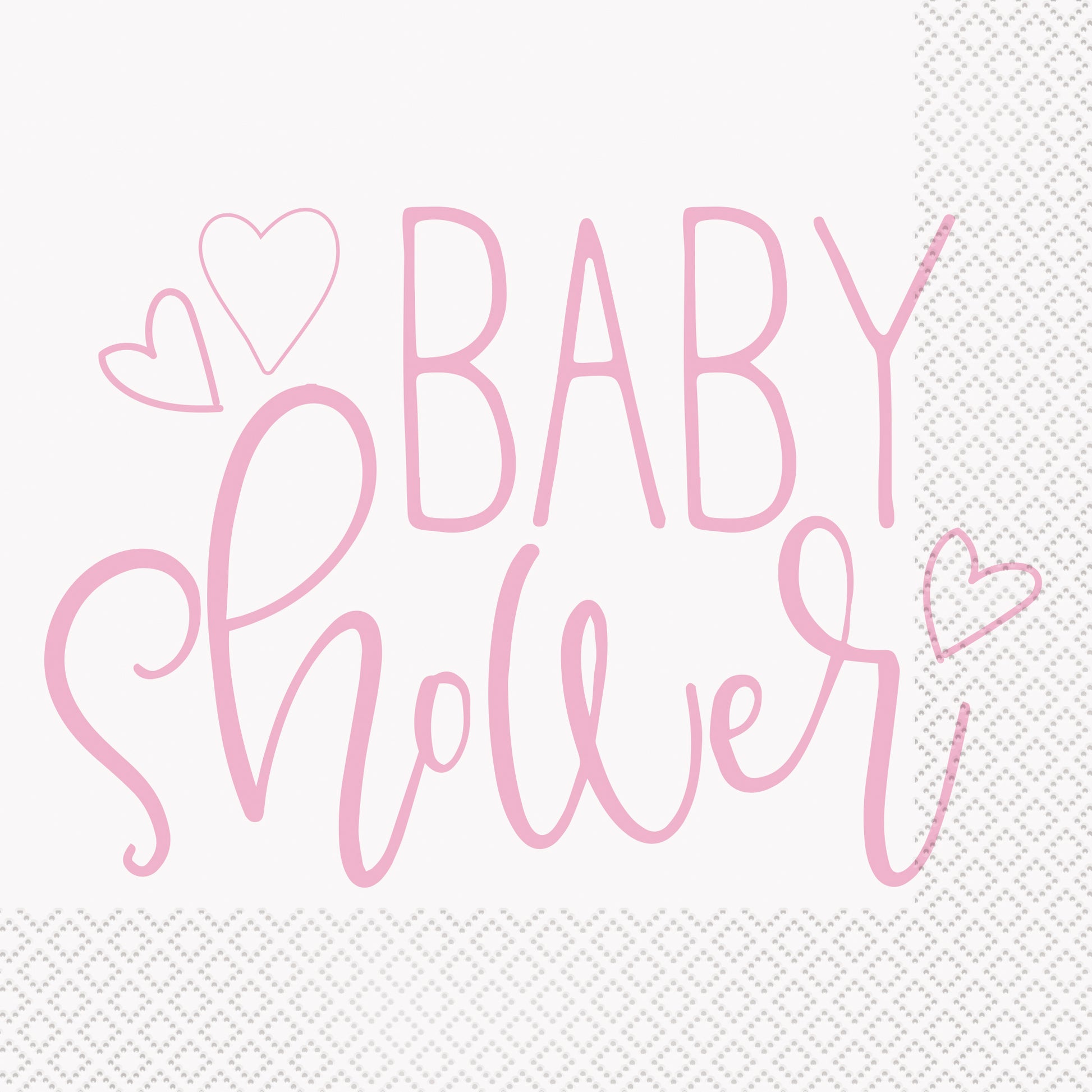 Pink Hearts Napkins - Uk Baby Shower Co ltd