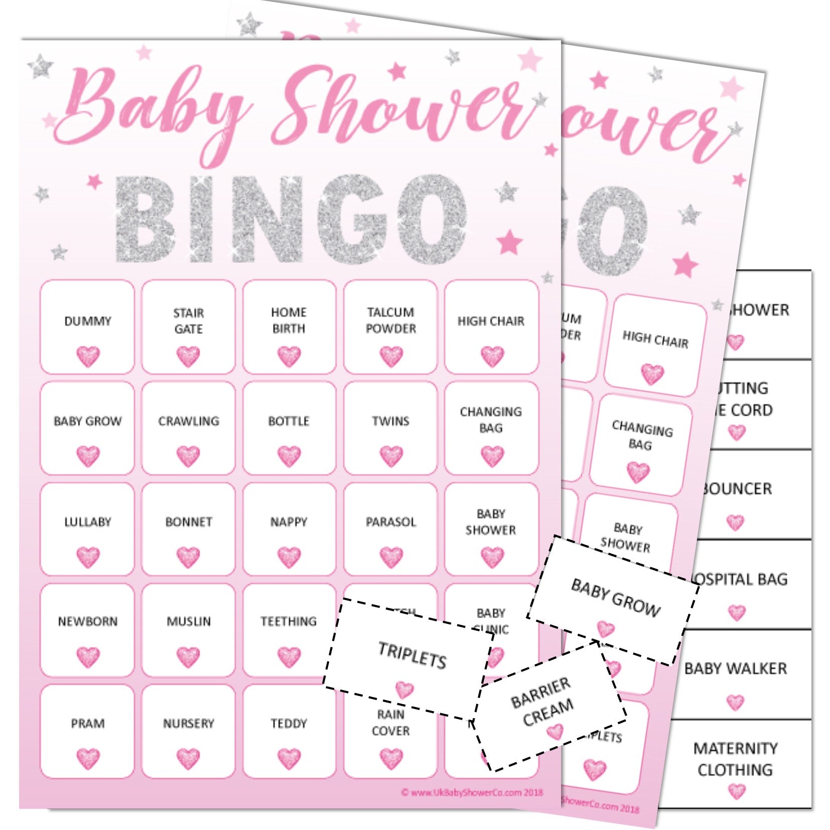 Baby Bingo Game - Stars - Uk Baby Shower Co ltd