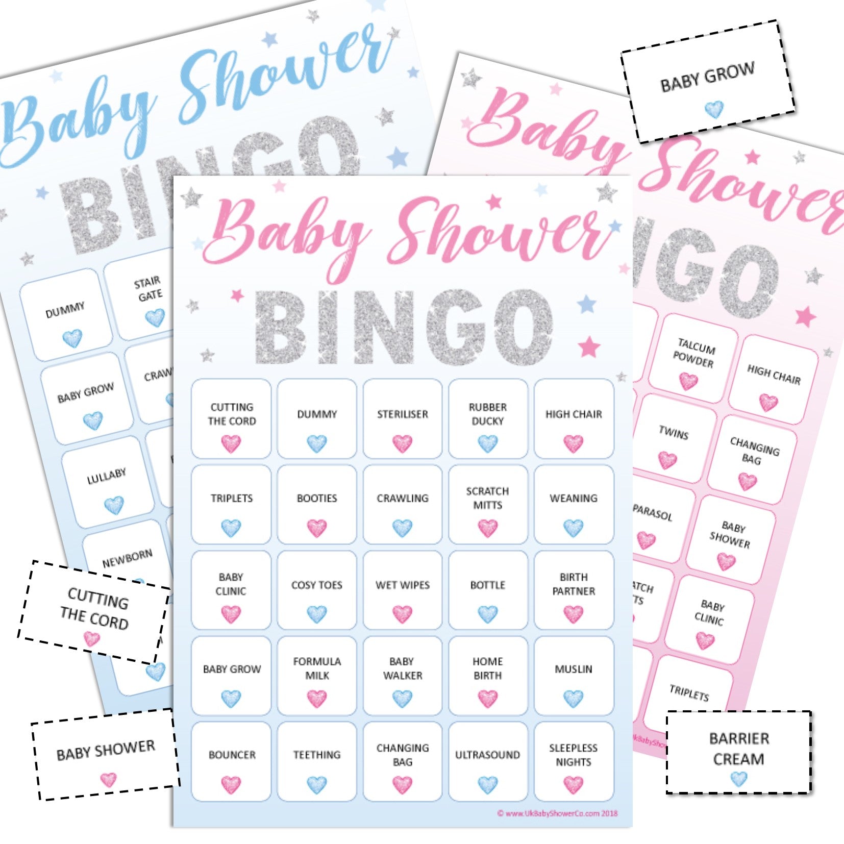 Baby Bingo Game - Stars - Uk Baby Shower Co ltd