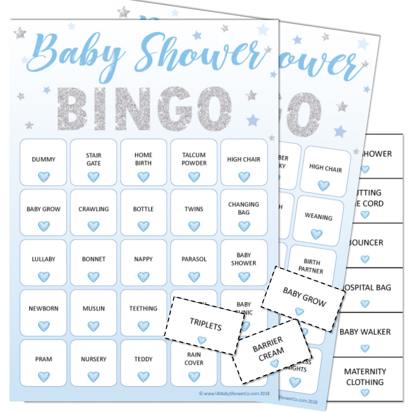 Baby Bingo Game - Stars - Uk Baby Shower Co ltd