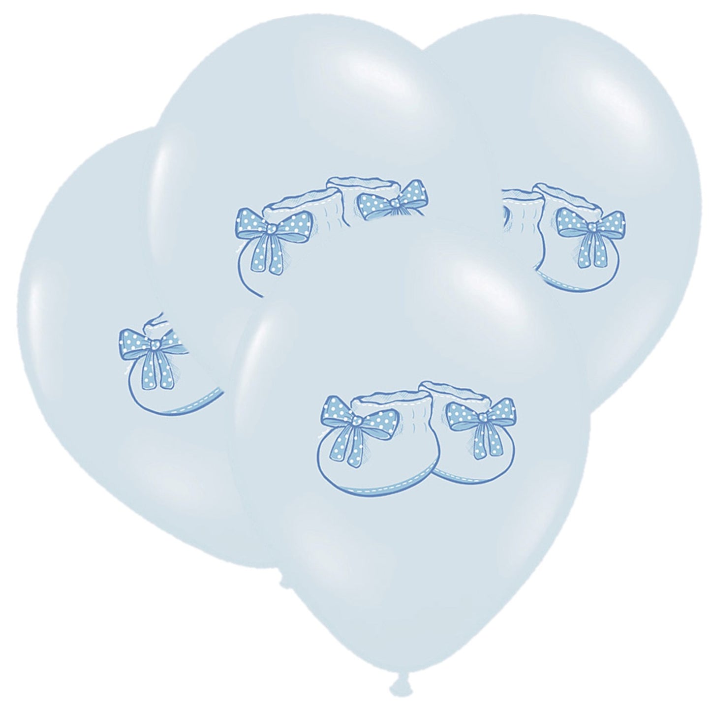 Blue Baby Bootees Balloons,[product type] - Baby Showers and More