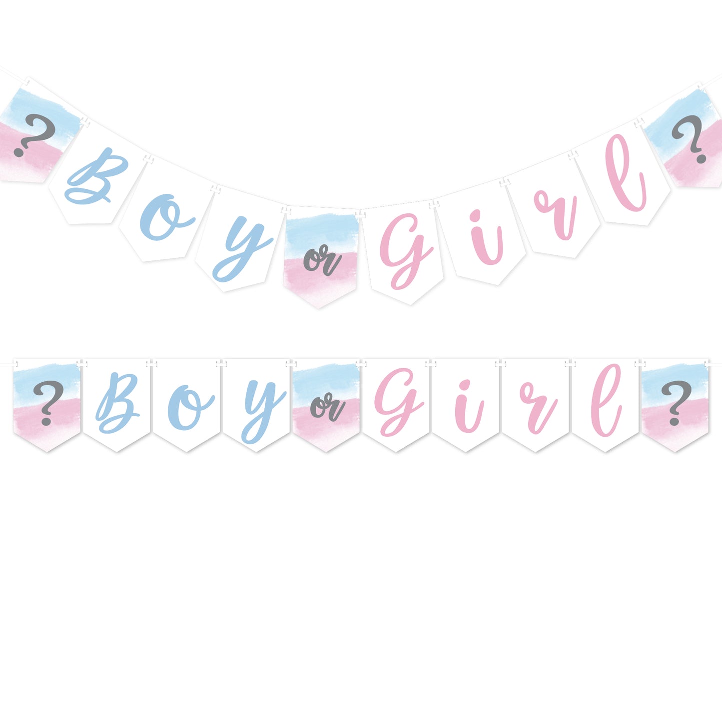 Watercolour Gender Reveal Banner