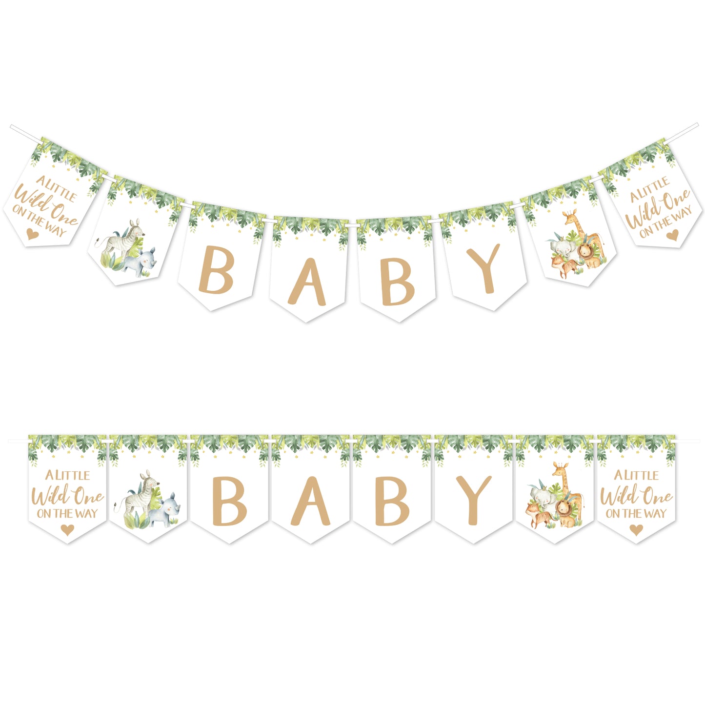 Safari Themed BABY Flag Banner