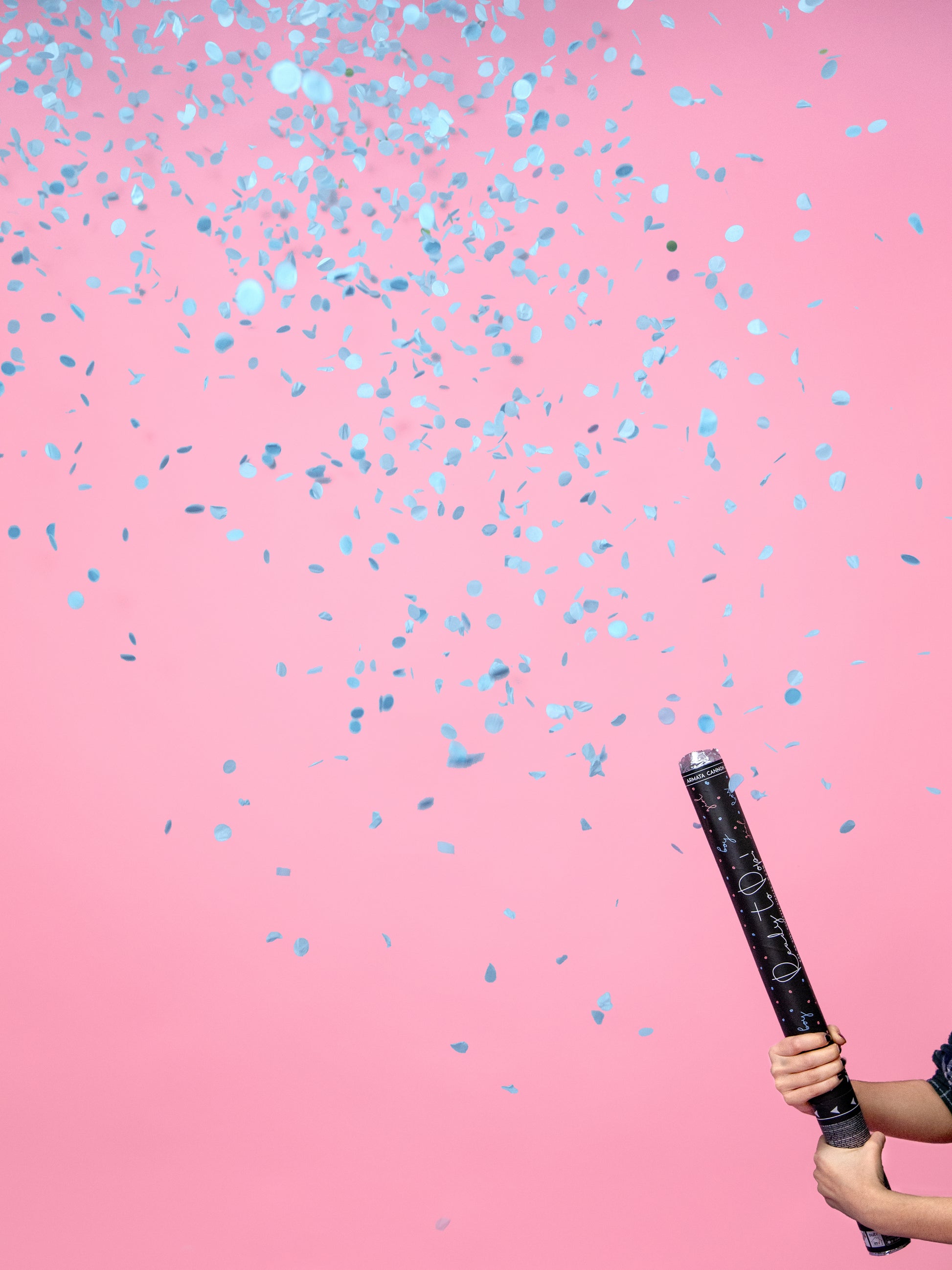 Gender Reveal Giant Confetti Cannon - BLUE - Uk Baby Shower Co ltd