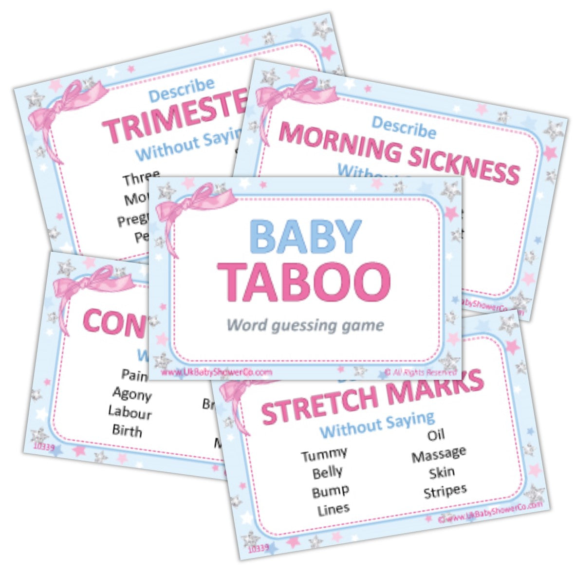 Baby Shower Taboo Game - Uk Baby Shower Co ltd