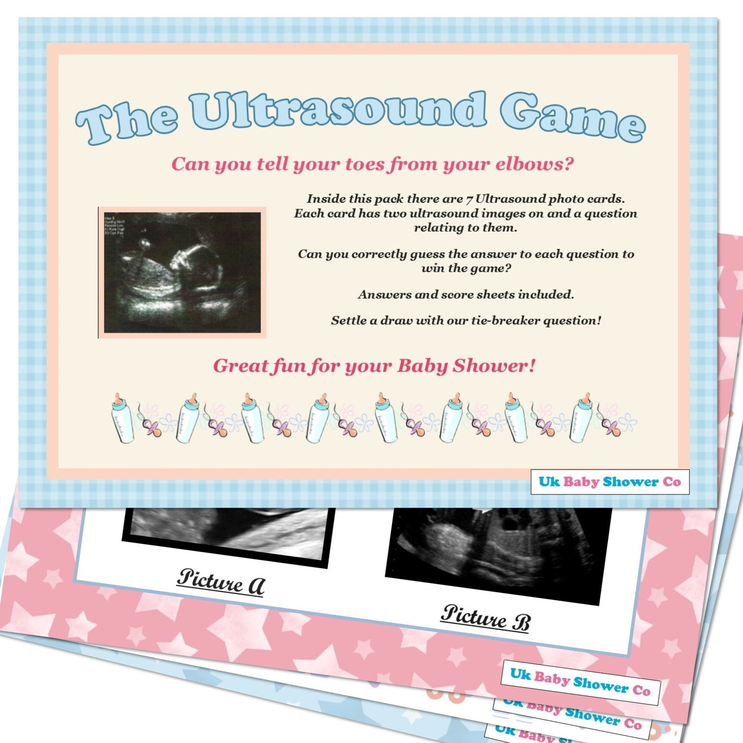 The Ultrasound Game Pastel Theme,[product type] - Baby Showers and More