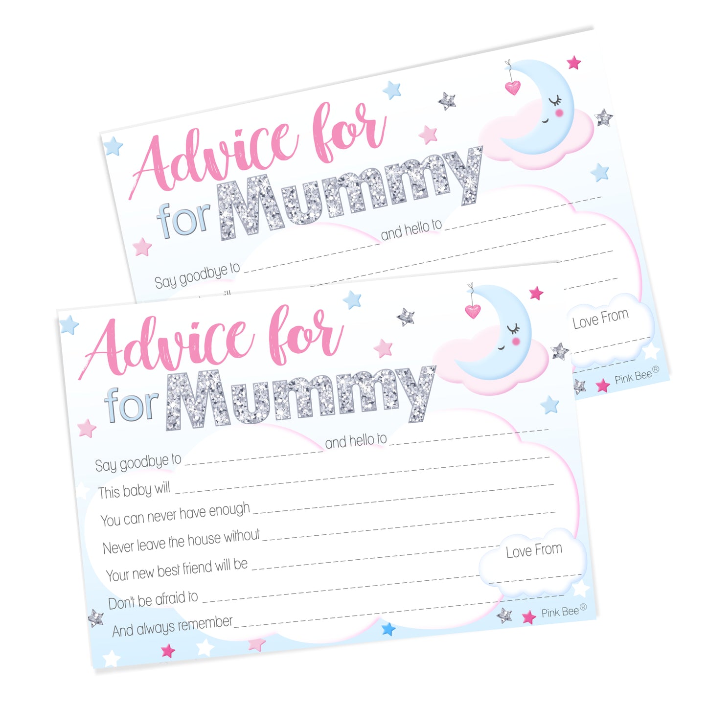 Unisex Moon and Stars Advice Cards