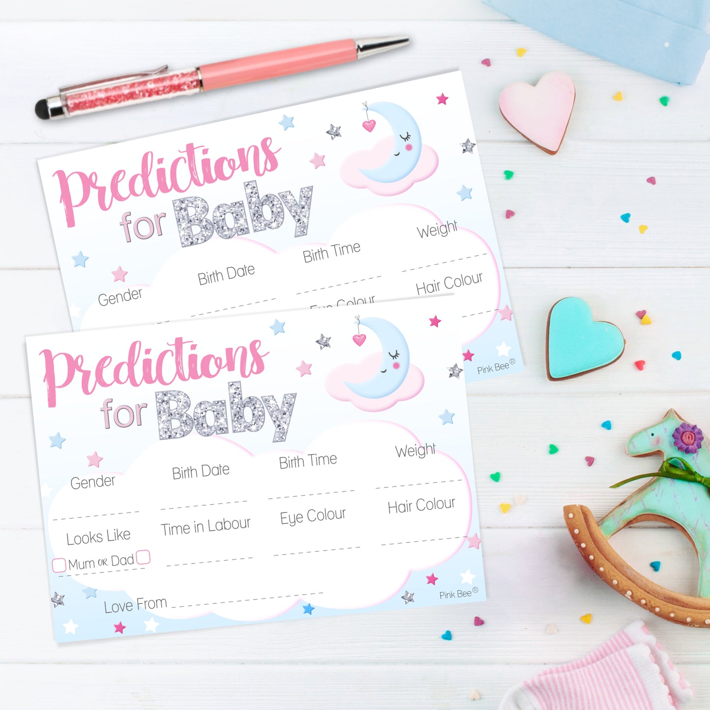 Unisex Moon and Stars Prediction Cards