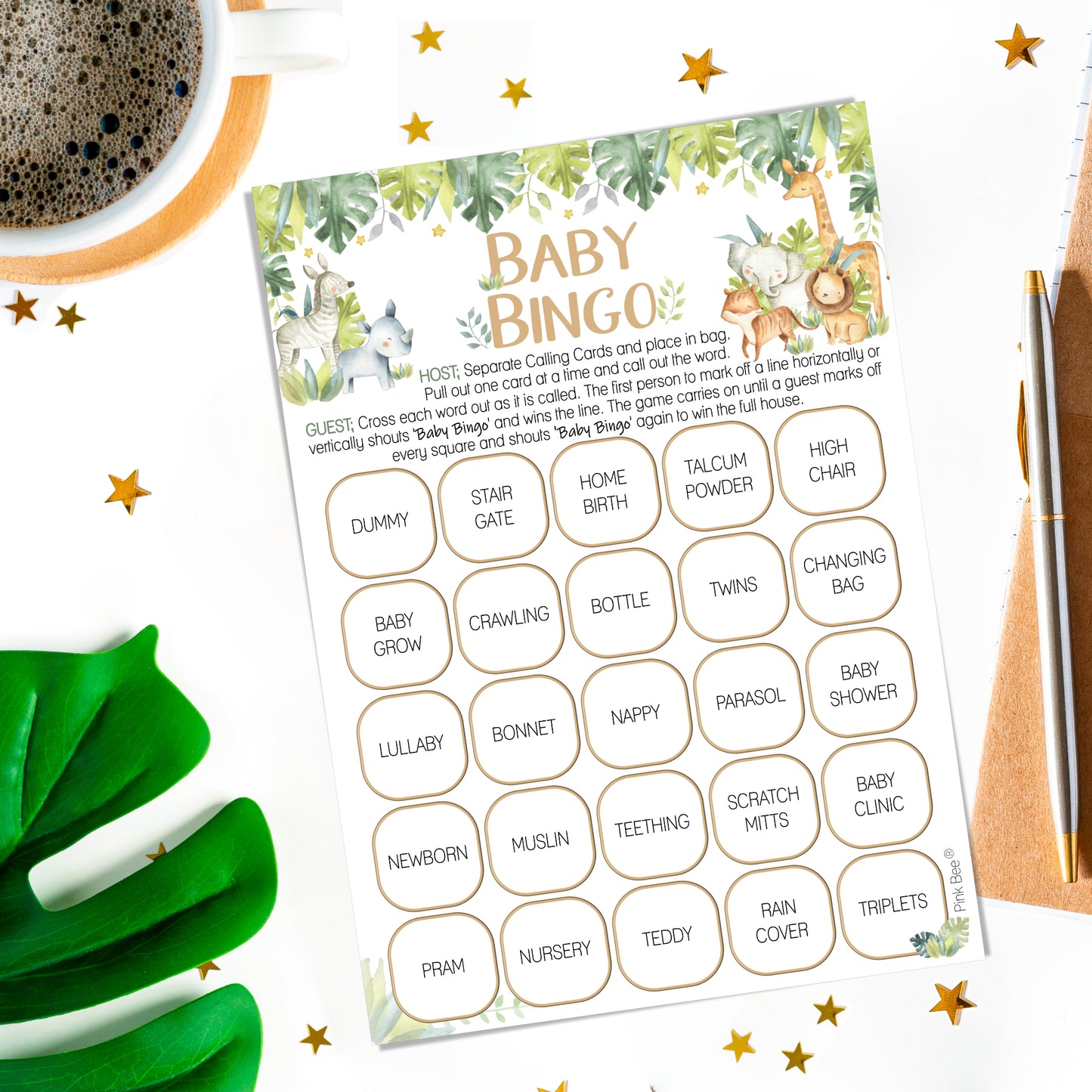 Baby Safari Bingo Game